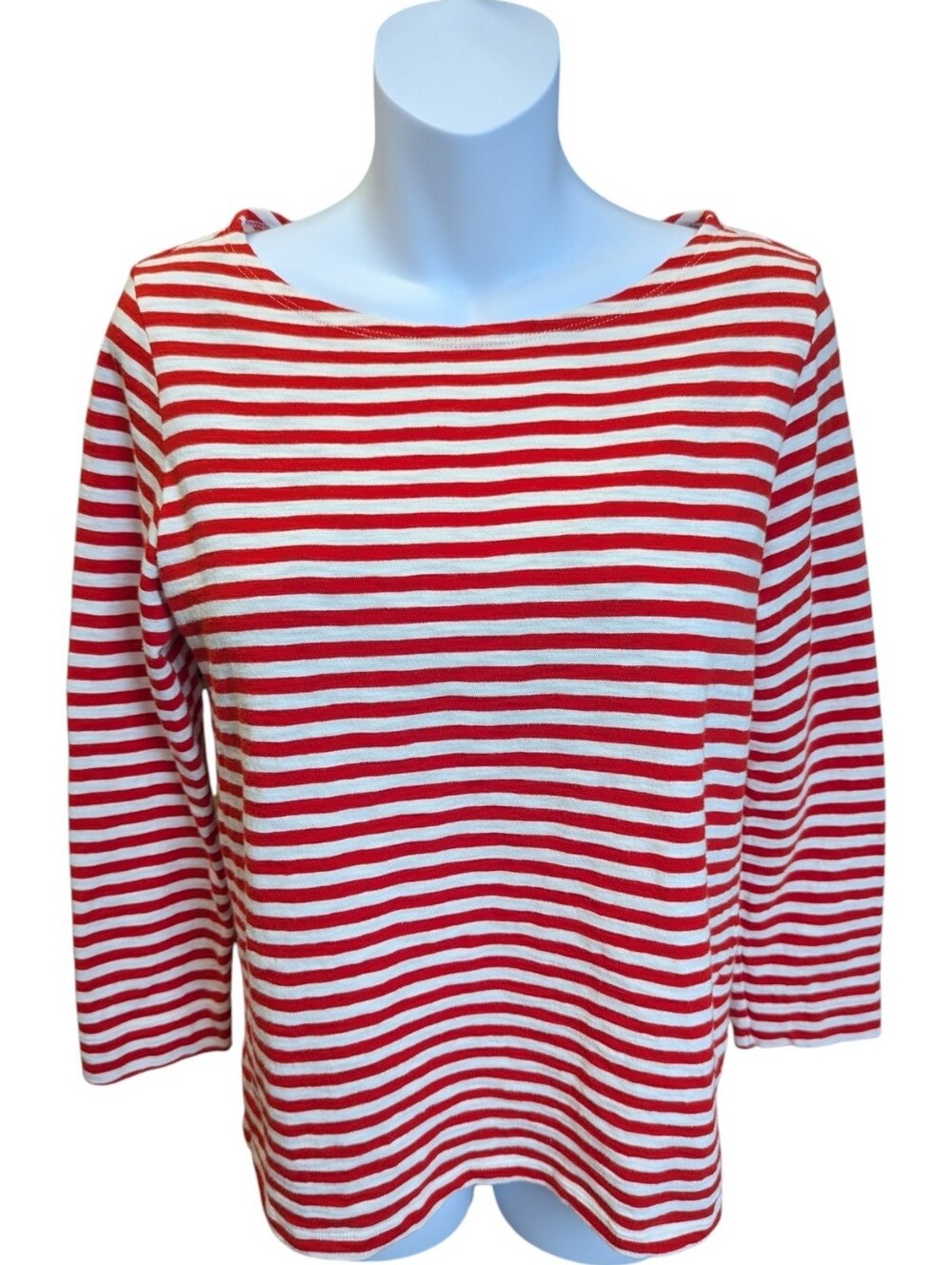 Lilla P Boatneck Cotton Striped Tee